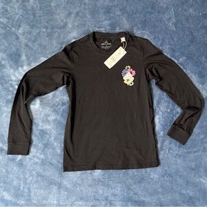 Adidas Womens Amplifier Long Sleeve Floral Logo Tee Shirt size xs